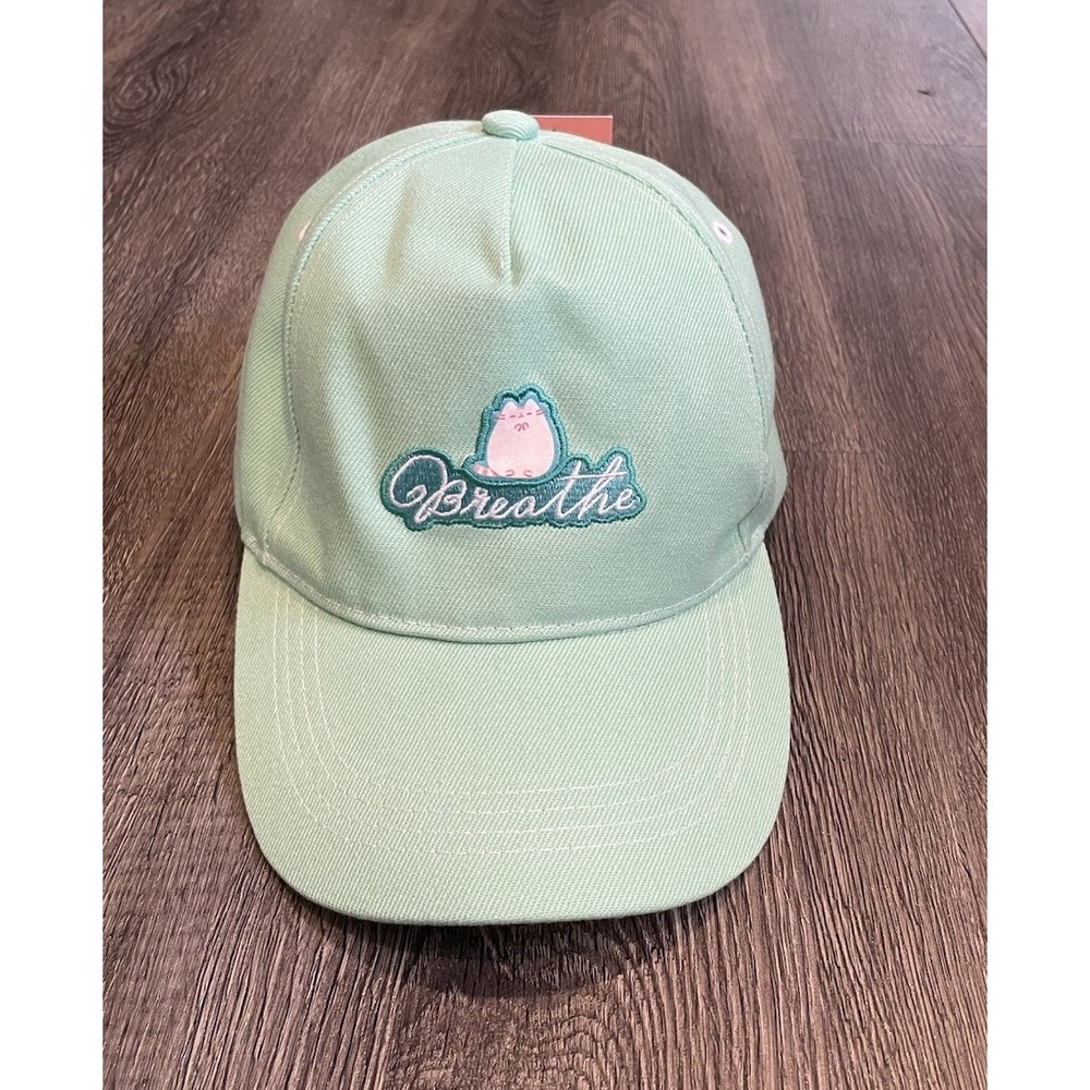 Pusheen Cat Breathe Hat Cap‎ Strap Back Womens One Size Mint Green Box Exclusive